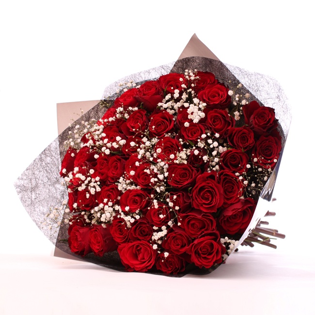 50 Red Roses Valentines And Romance Rose Bouquet Floric